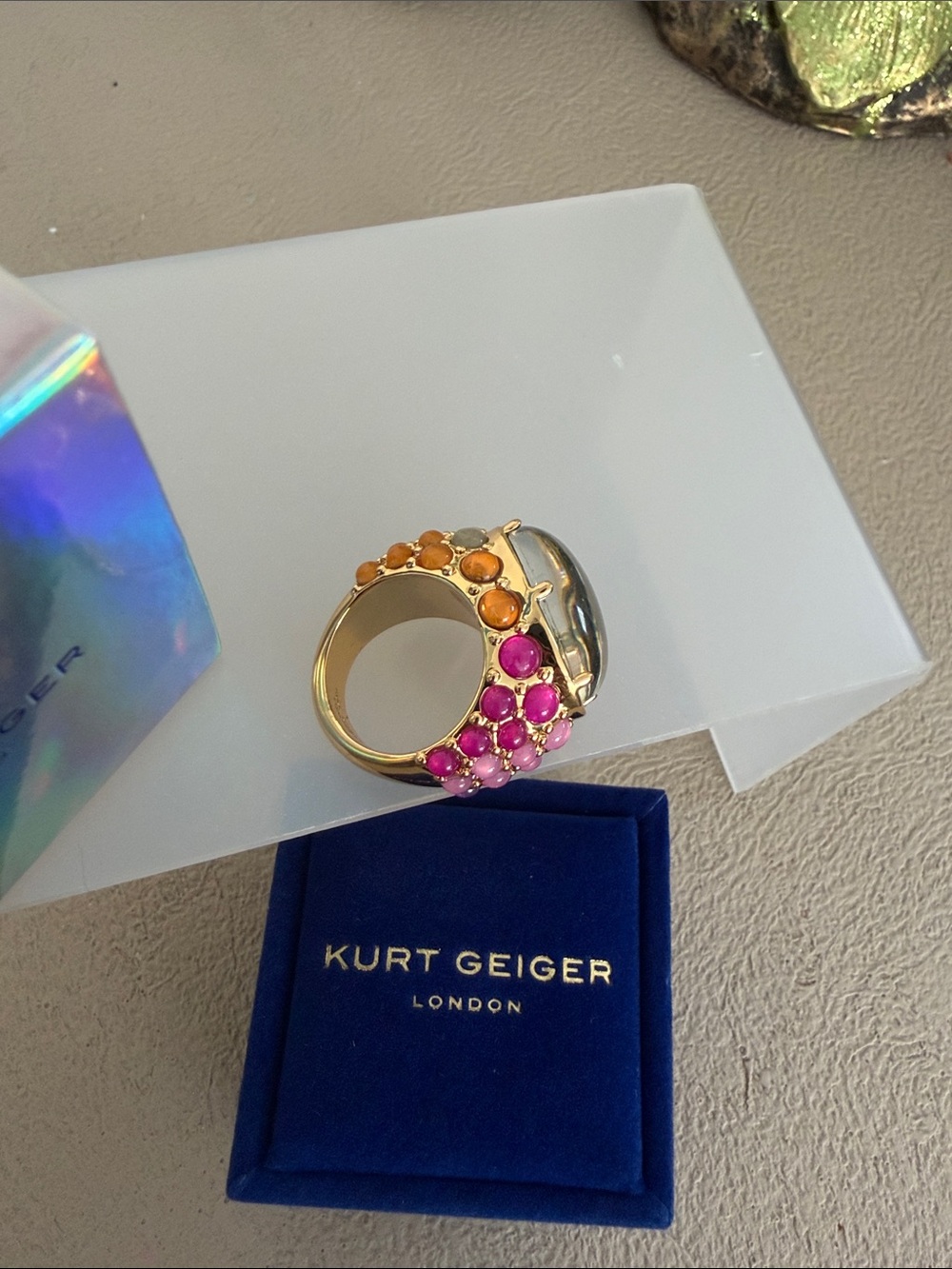 Kurt Geiger Gold-Tone Mood Ring - Picture 4 of 6